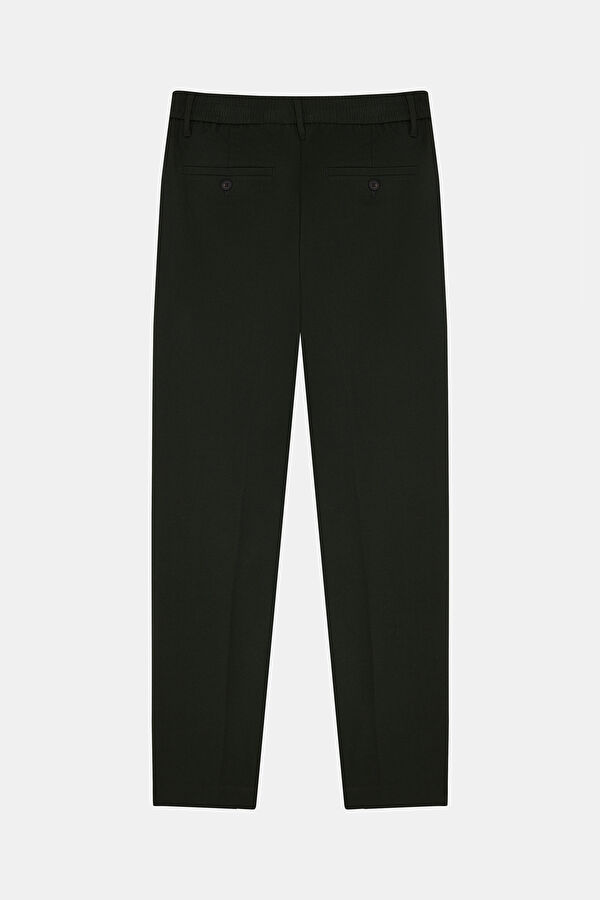 Dark Green Straight Men's Pants 4