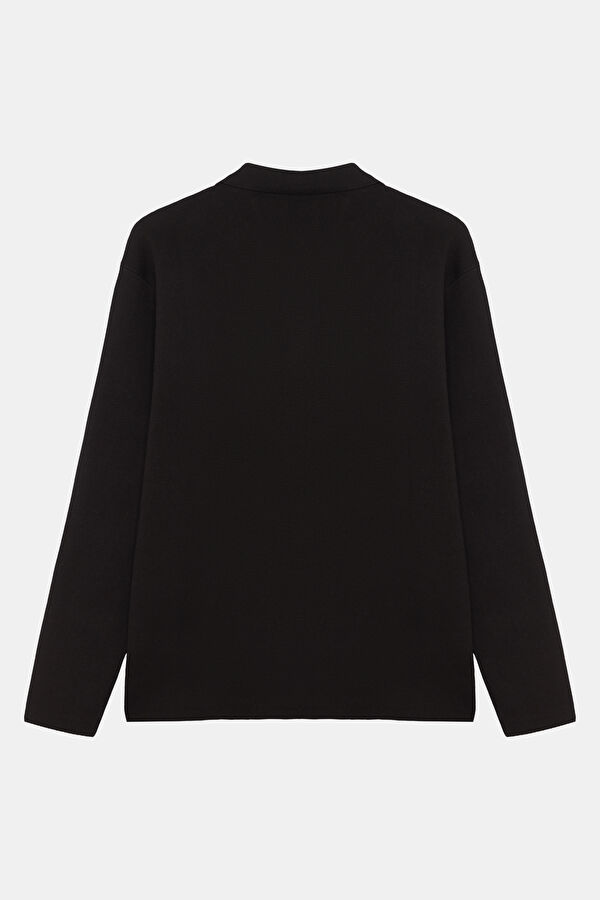 Black Buttoned Organic Cotton Men's Jacket 2