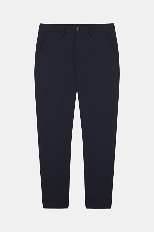 Navy Blue Straight Leg Men's Trousers
