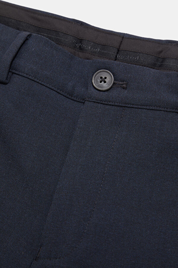 Navy Blue Straight Leg Men's Trousers 3