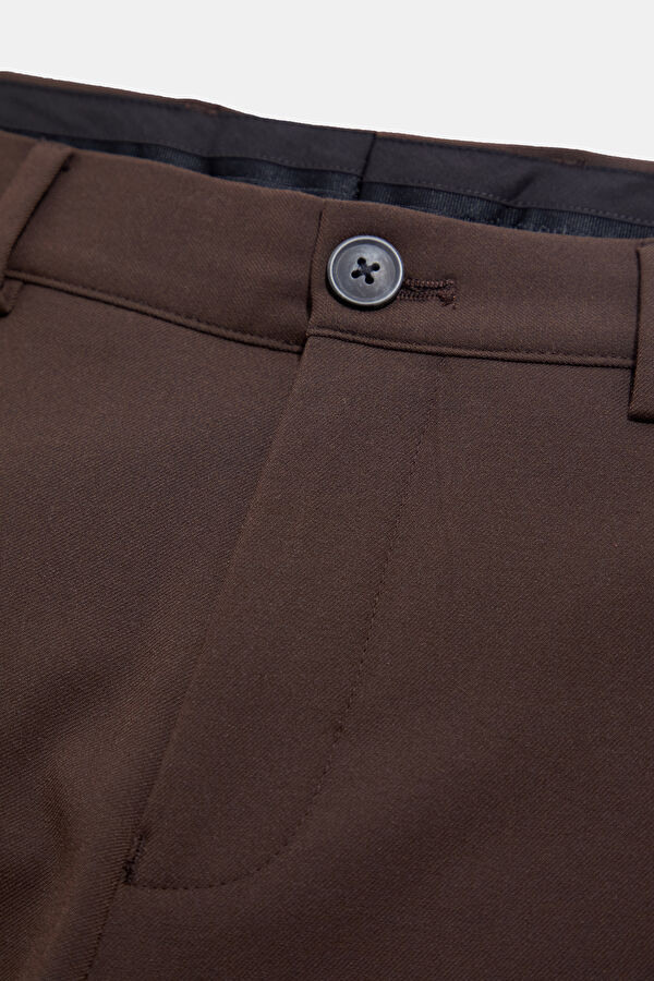Brown Slim Fit Men's Pants 5