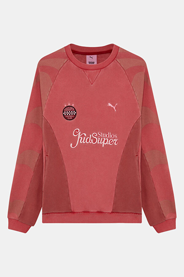 Kırmızı Kapuşonlu Kadın Sweatshirt