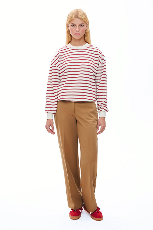 Tan Straight Leg Women's Trousers