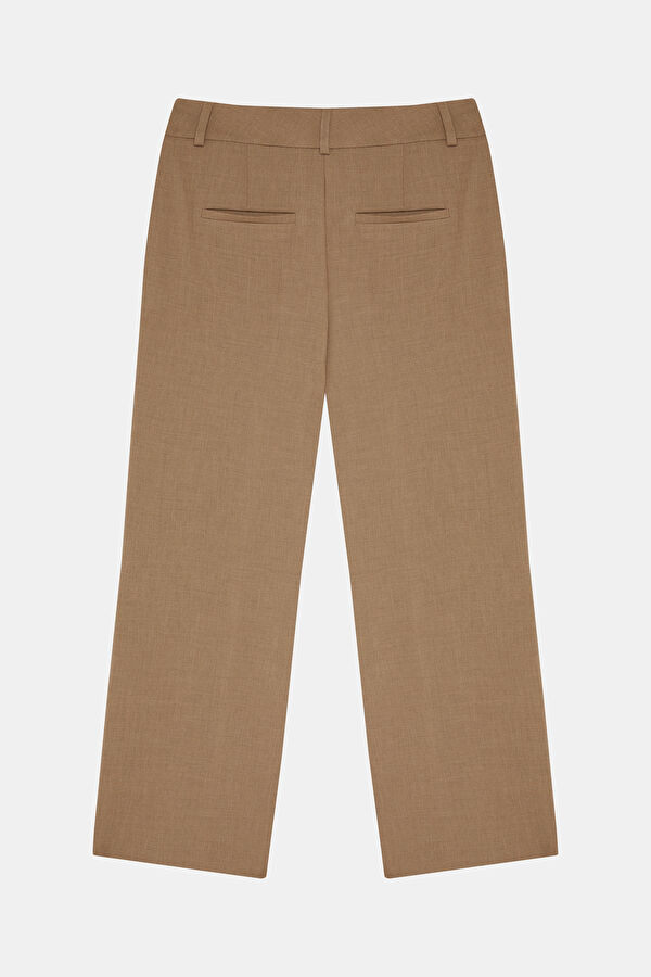 Tan Straight Leg Women's Trousers 4
