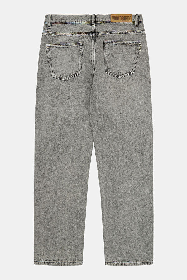 Relax Kalıp Gri Loose Erkek Jean Pantolon 2