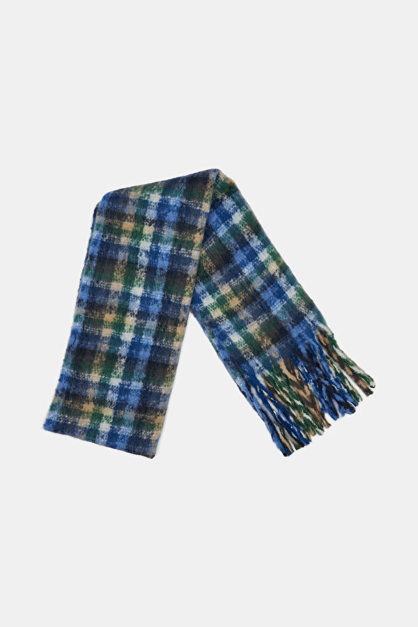 Blue Plaid Scarf