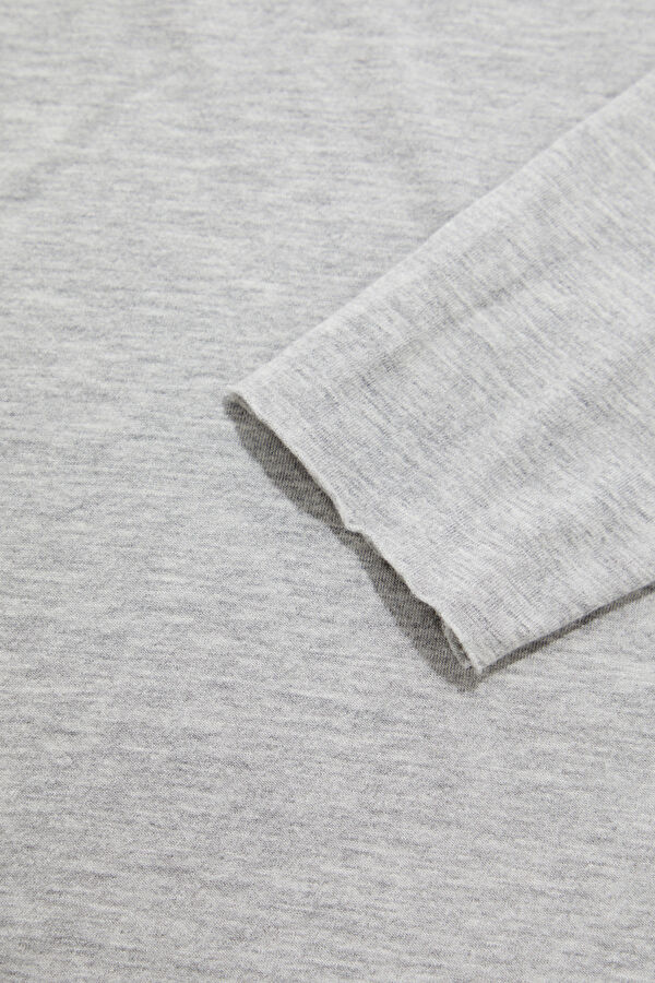 Gri Melanj O Yaka Kadın T-Shirt 4