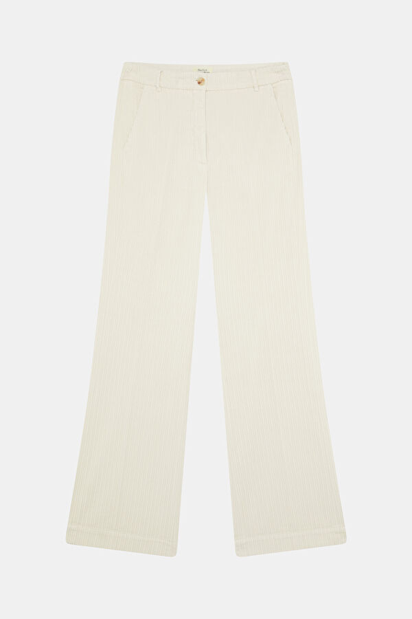 Bej Wide Leg Kadın Pantolon 5