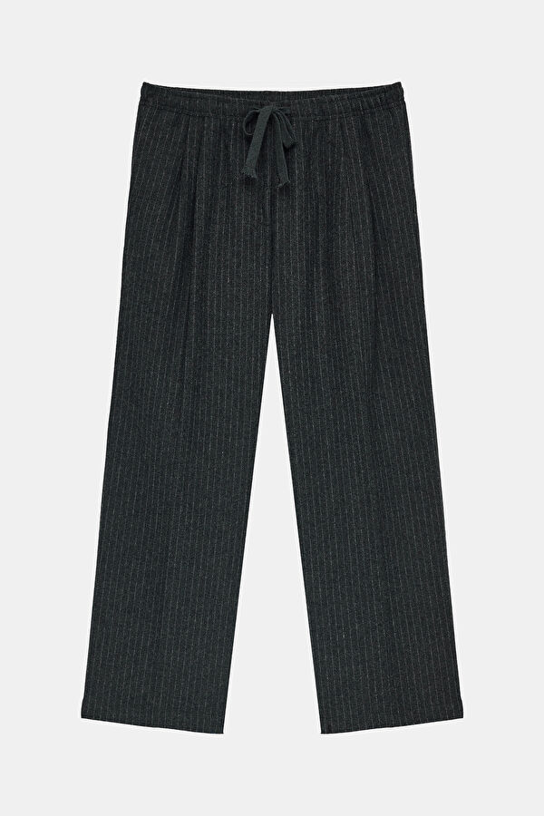 Koyu Gri Wide Leg Kadın Pantolon