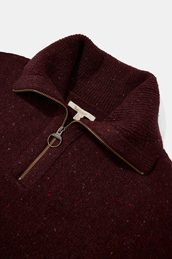 Lavensdale Half Zip Bordo Yün Kadın Kazak 3