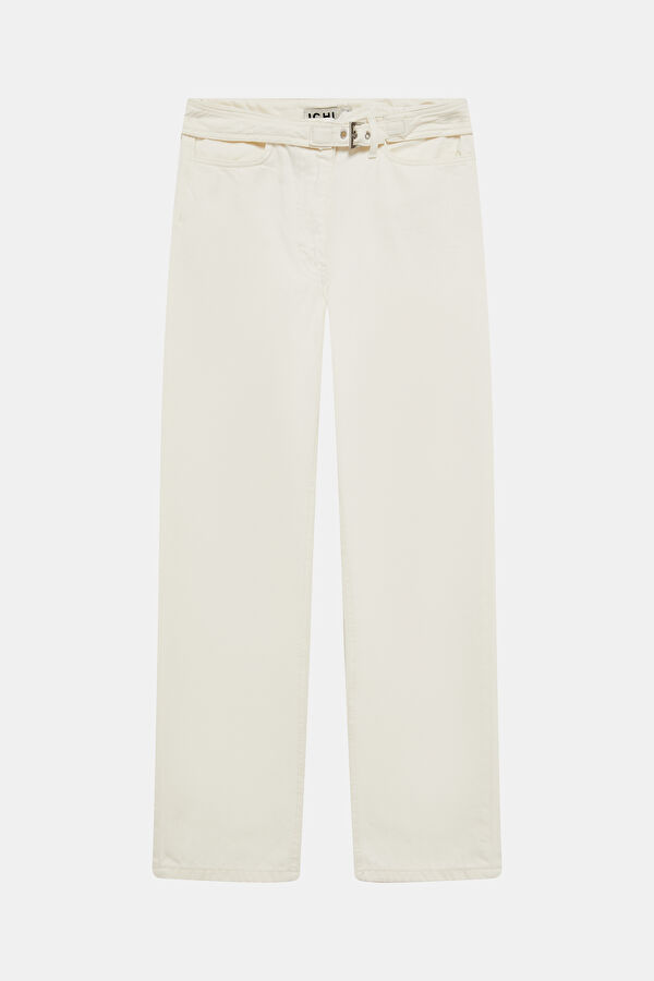 Beyaz Kadın Pantolon 4