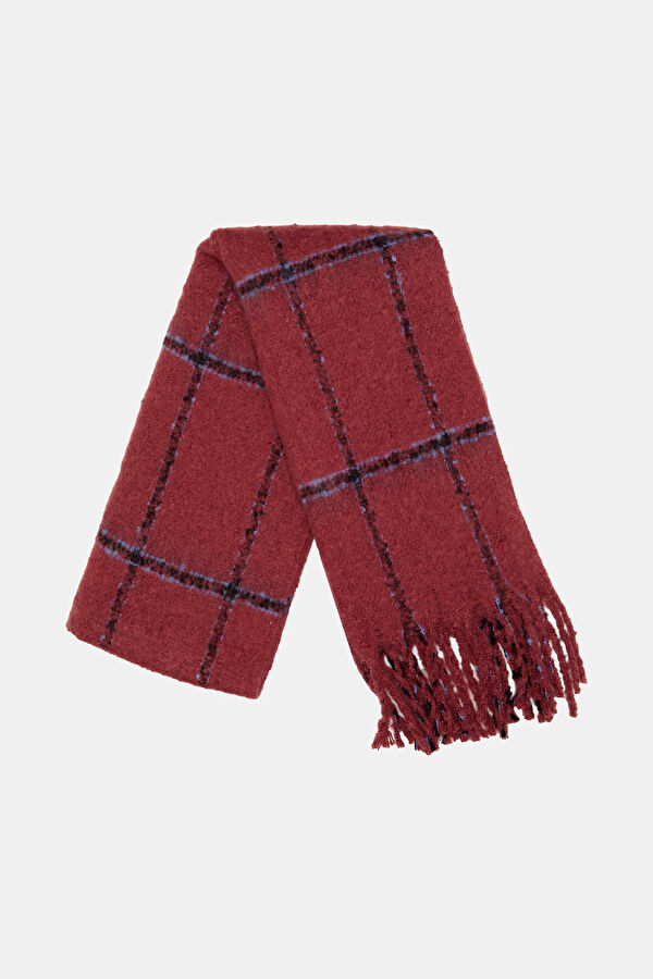 Gray Plaid Scarf
