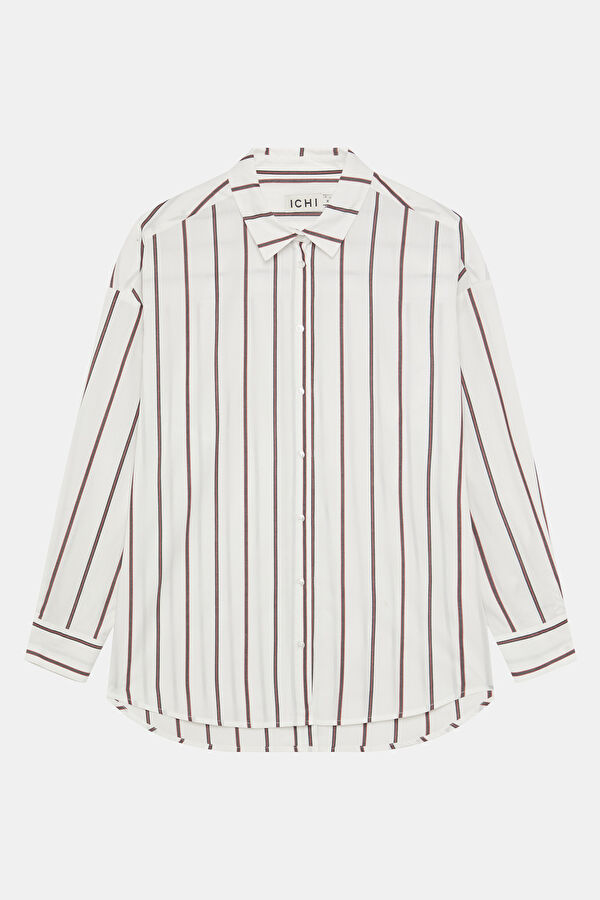 Women's Shirt with White Striped Pattern