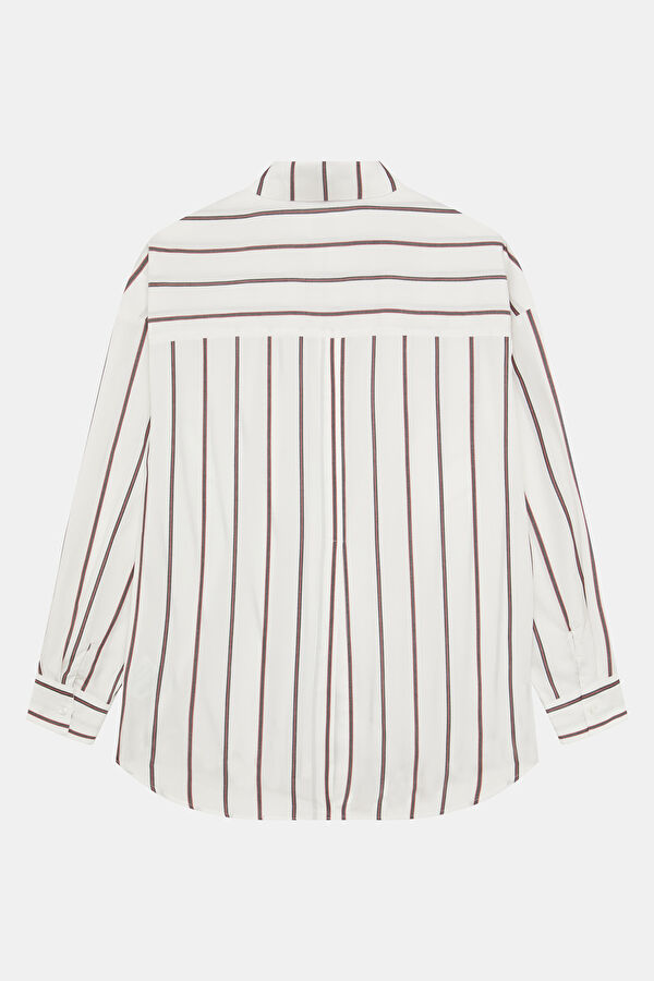 Women's Shirt with White Striped Pattern 2