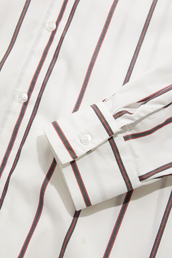 Women's Shirt with White Striped Pattern 4