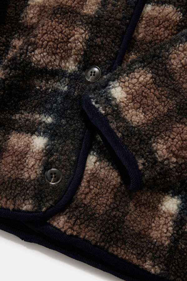 Coffee Buttoned Women's Jacket 7