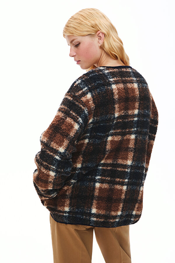 Coffee Buttoned Women's Jacket 2