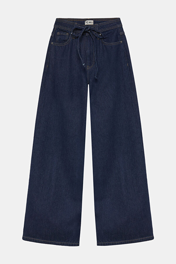 Navy Wide Leg Women's Jean Pants