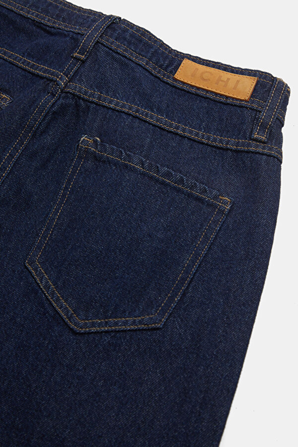 Navy Wide Leg Women's Jean Pants 6