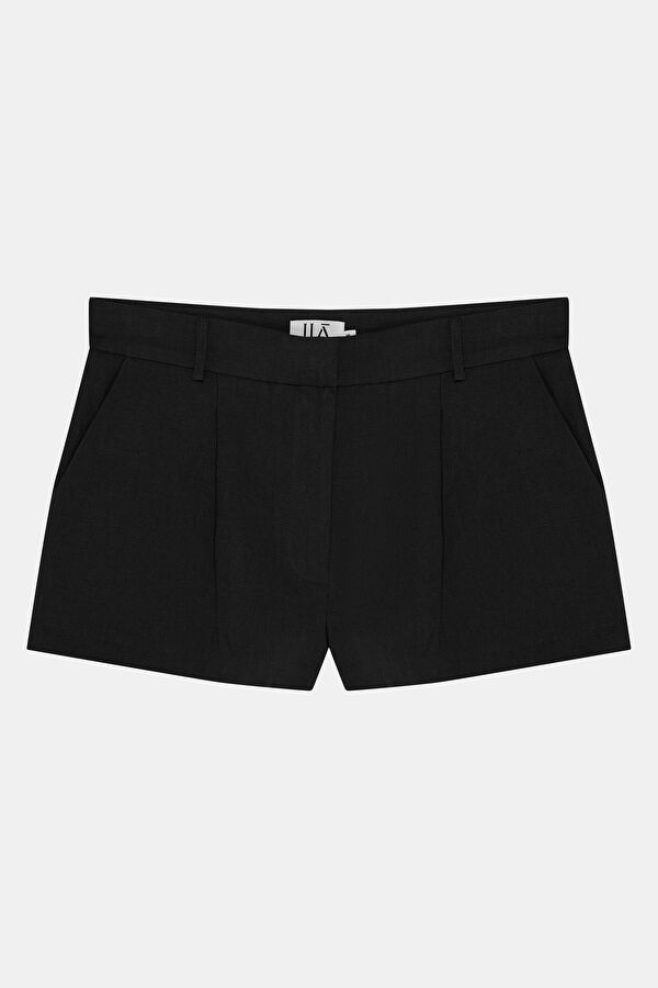 Black Linen Women's Shorts