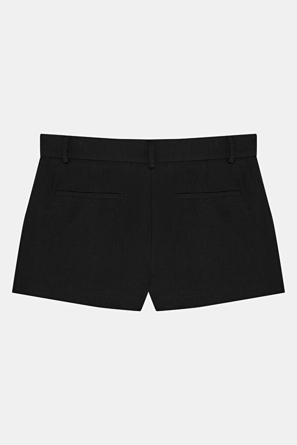 Black Linen Women's Shorts 2