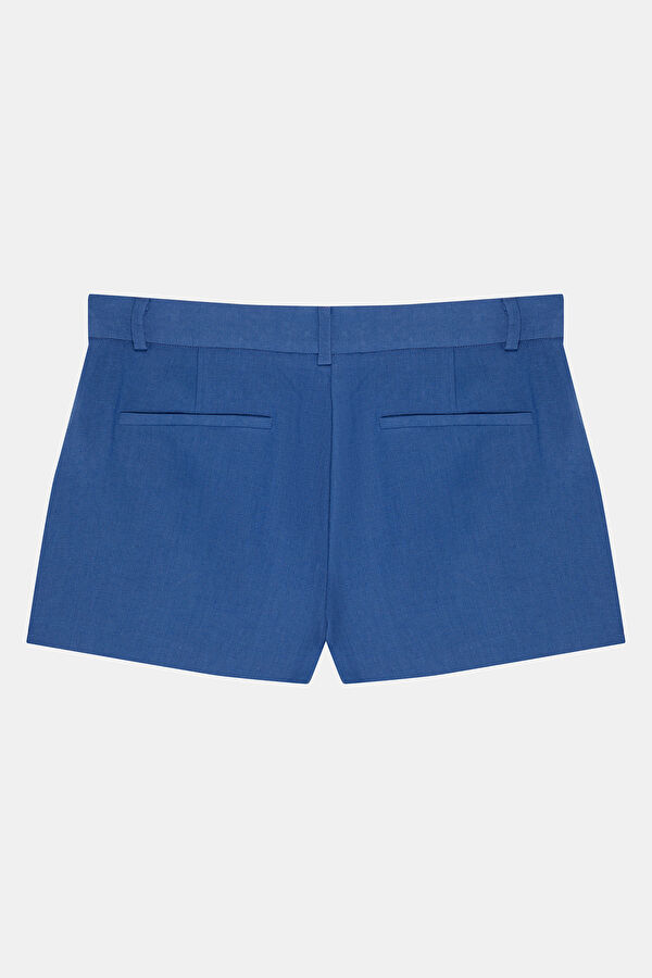 Blue Linen Shorts 2