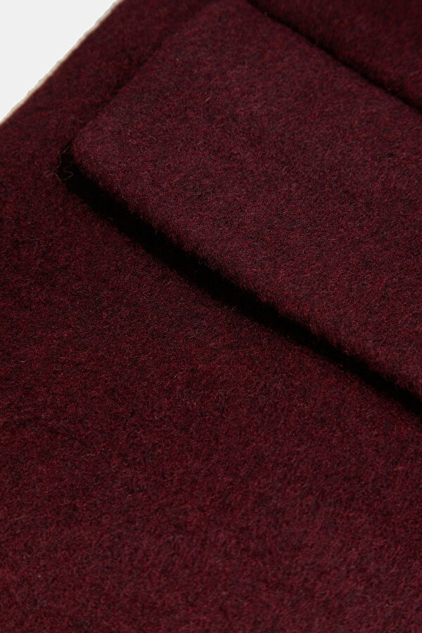 Bordo Yün Kadın Kaban 7