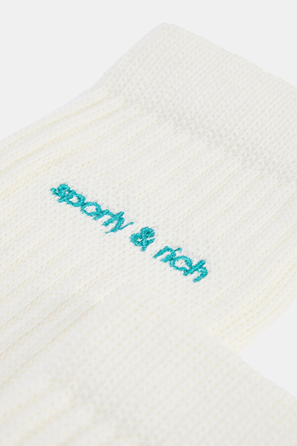 X Sporty & Rich Beyaz Çorap 3