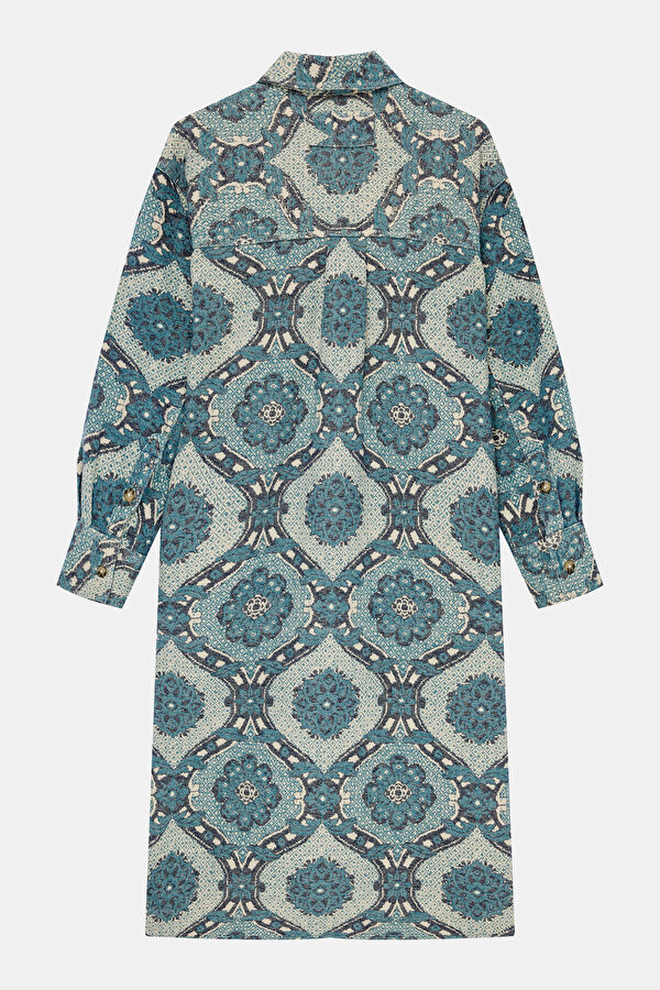 Blue Patterned Women's Cardigan 6