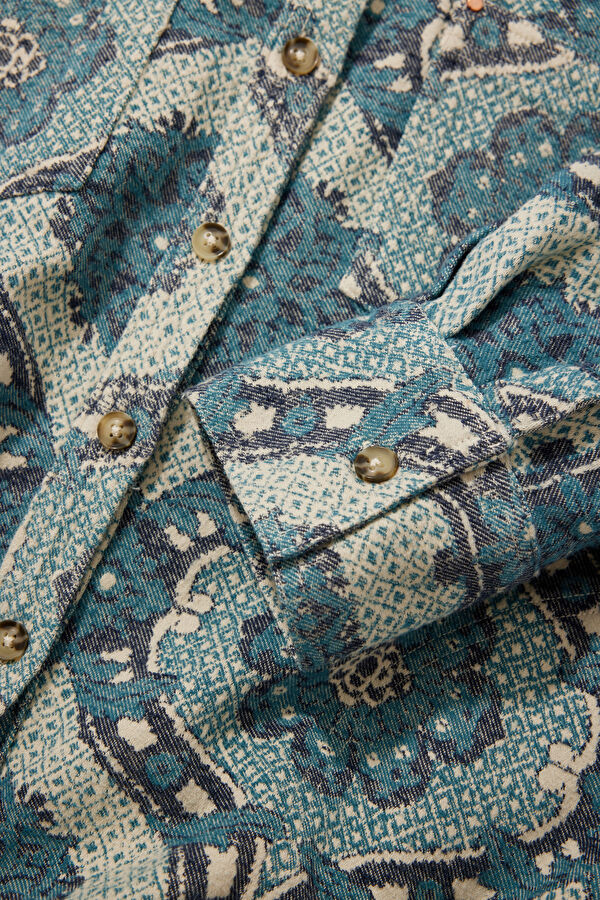 Blue Patterned Women's Cardigan 8