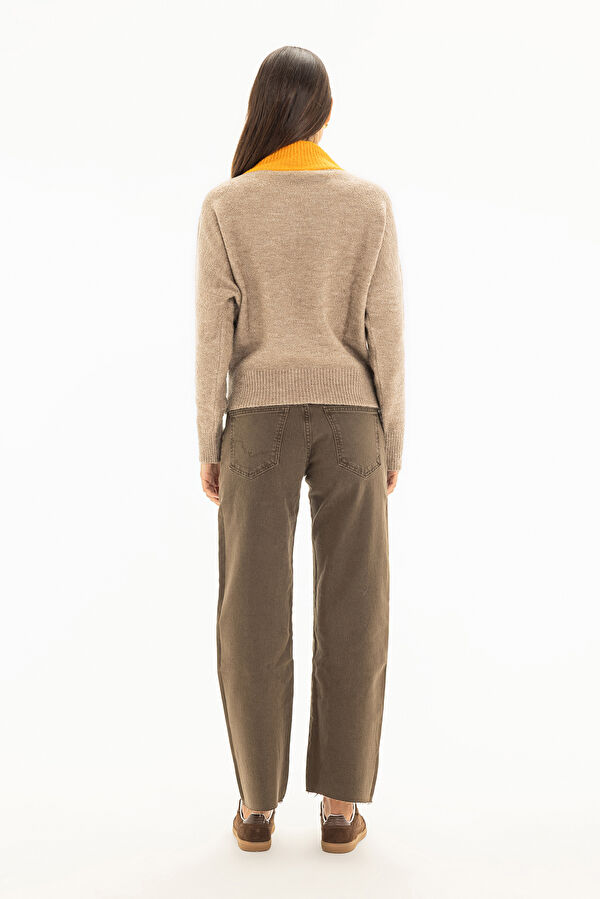 Koyu Kahve Loose Fit Kadın Pantolon 2