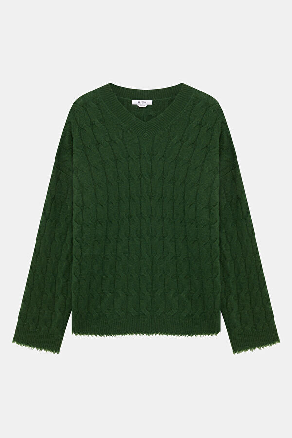 Dark Green Cashmere Women's Sweater