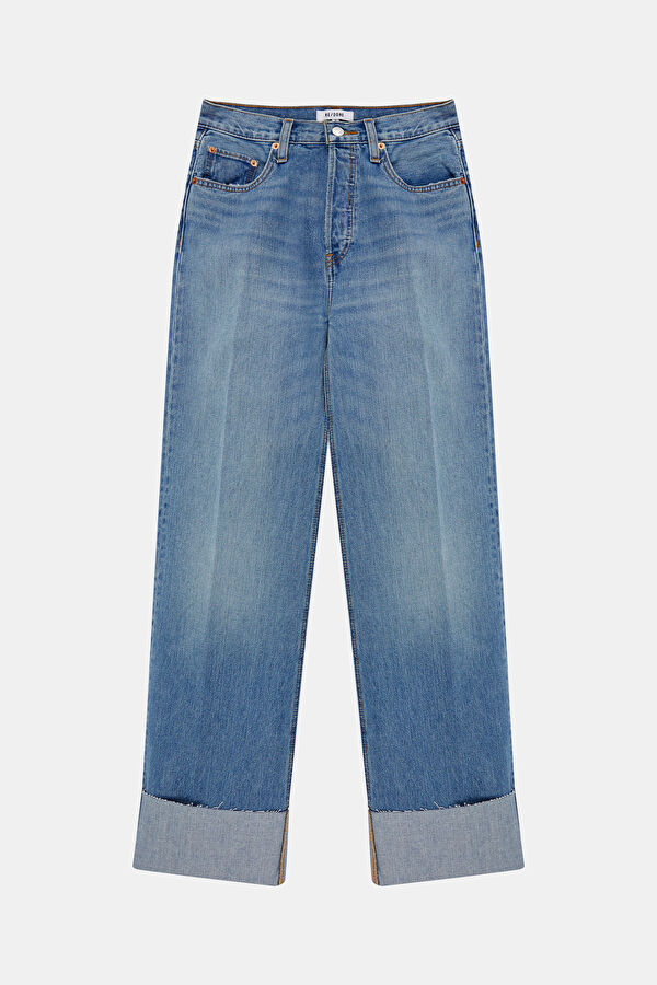 Blue Wide Leg Women's Pants
