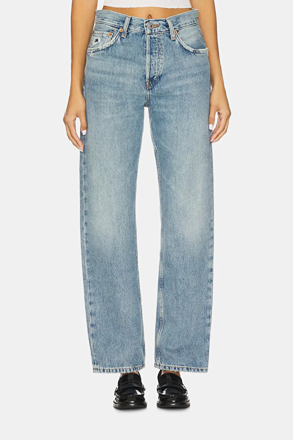 Blue Straight Women's Pants 3
