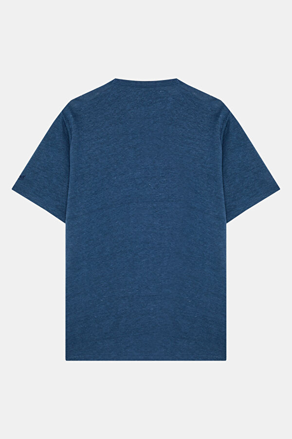 Relax Fit Navy Blue Crew Neck Men's T-Shirt 2