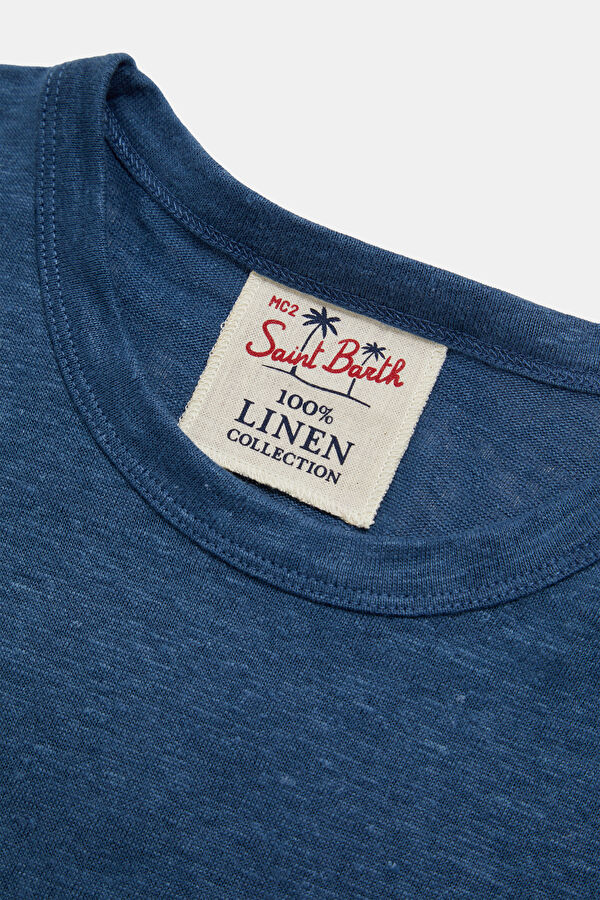 Relax Fit Navy Blue Crew Neck Men's T-Shirt 3