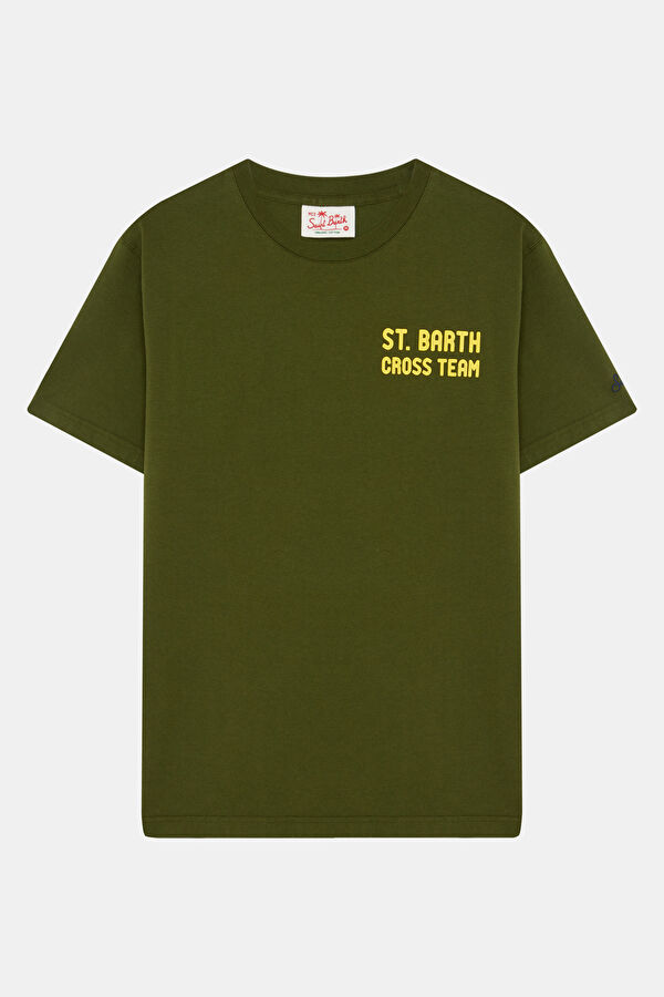 Relax Fit Khaki Crew Neck Printed Men's T-Shirt 2