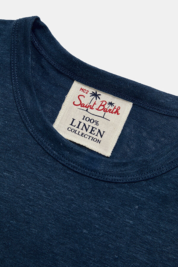 Relax Fit Navy Blue Crew Neck Men's T-Shirt 3