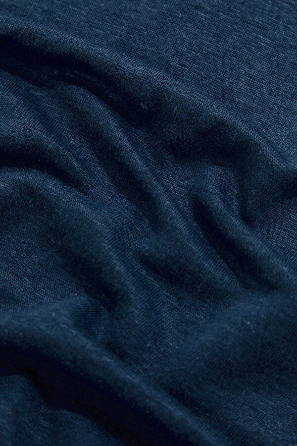 Relax Fit Navy Blue Crew Neck Men's T-Shirt 4