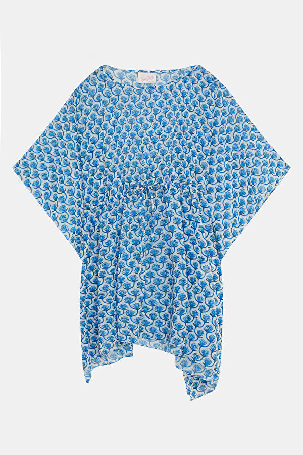 Blue Design Filled Mini Dress