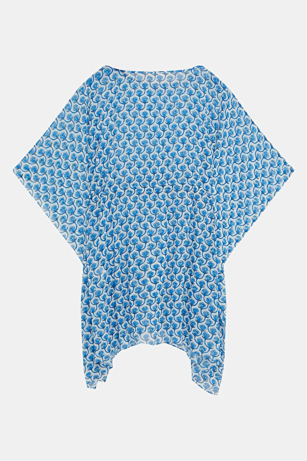 Blue Design Filled Mini Dress 2