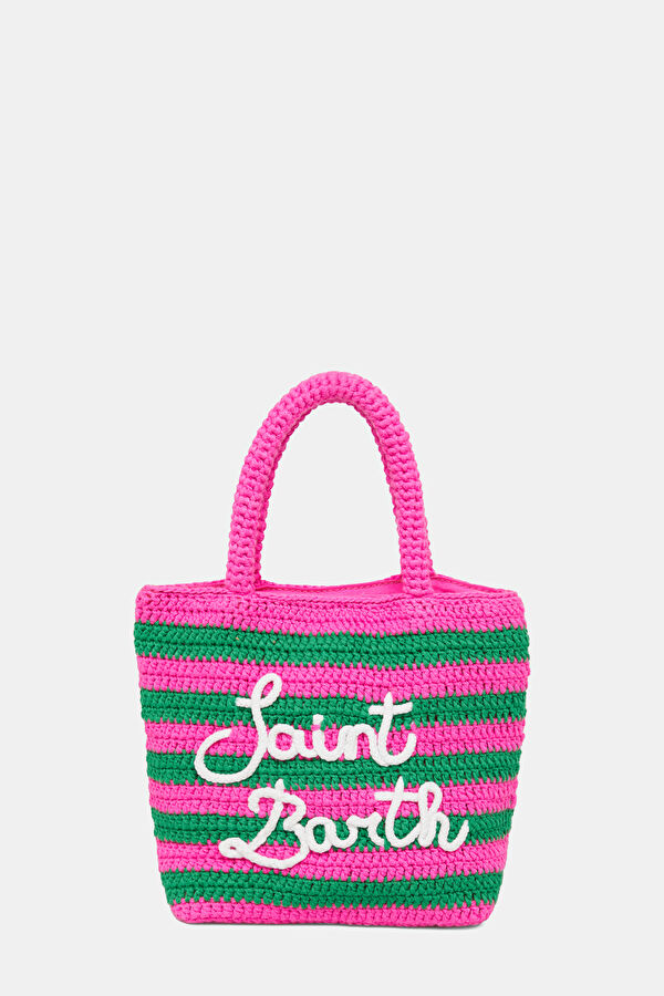 Crochet Bag Xs Green Striped Patterned Bag