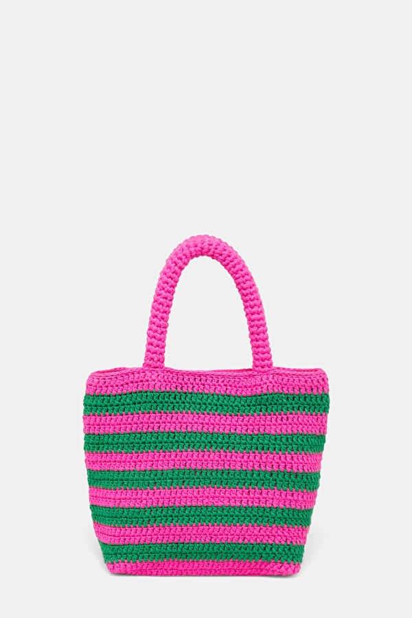Crochet Bag Xs Green Striped Patterned Bag 3