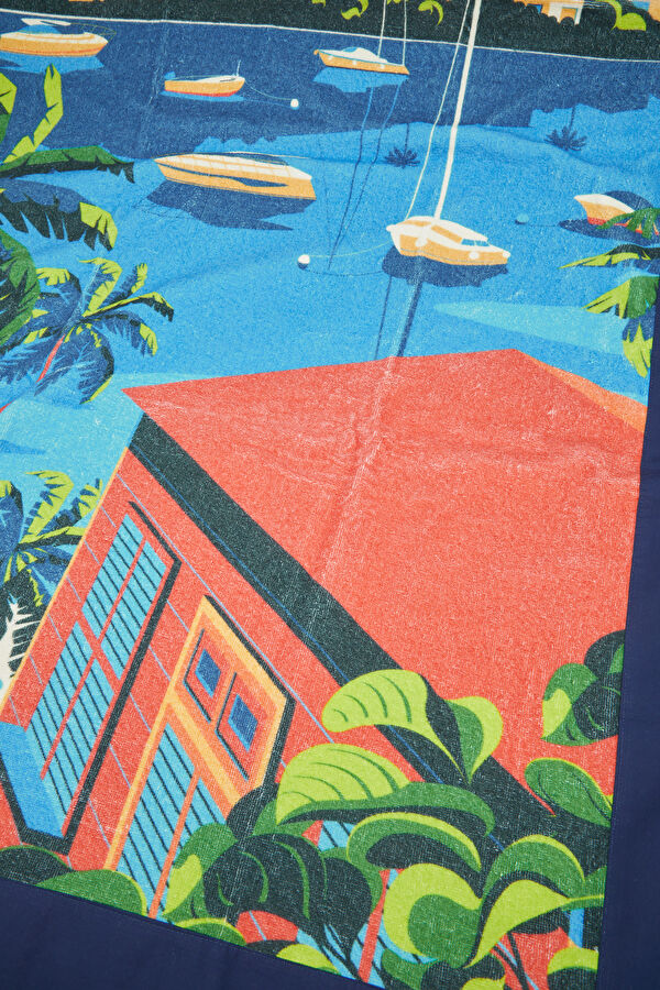 Navy Beach Towel 2