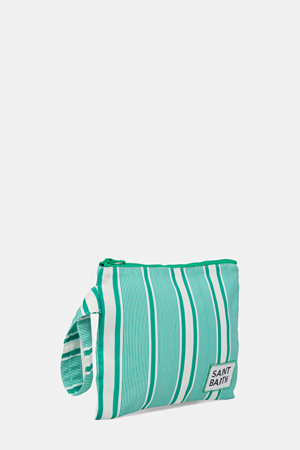 Pareasy Green Striped Pattern Bag 2