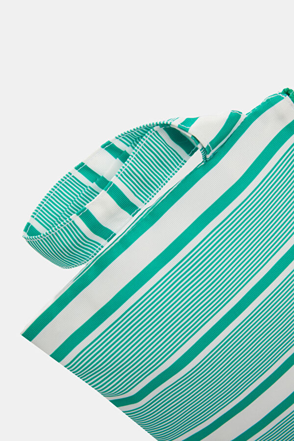 Pareasy Green Striped Pattern Bag 5