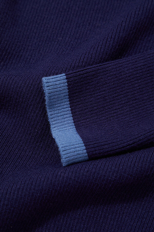 Navy Blue Long Sleeve Blouse 5