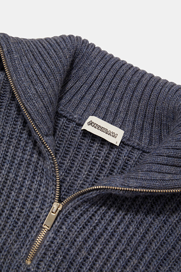 Blue Knit Women's Sweater 3