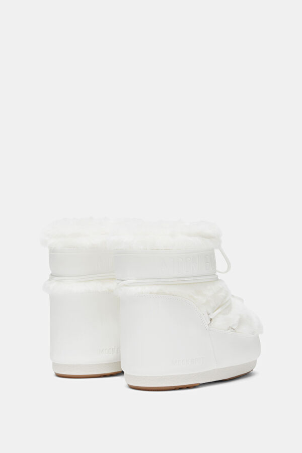 Icon Low Faux Fur White Women's Boots 2