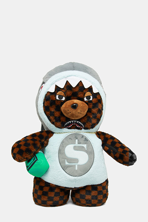Money Bear in Shark Costume Bear Backpac Sırt Çantası